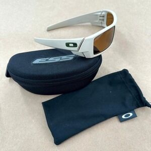 Oakley Gascan SI Sunglasses Desert Sand 11-015 USA Flag Logo + Soft & Hard Case